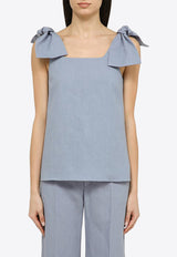 Chloé Bow-Detailed Tank Top Blue CHC24SHT28130/O_CHLOE-4E0