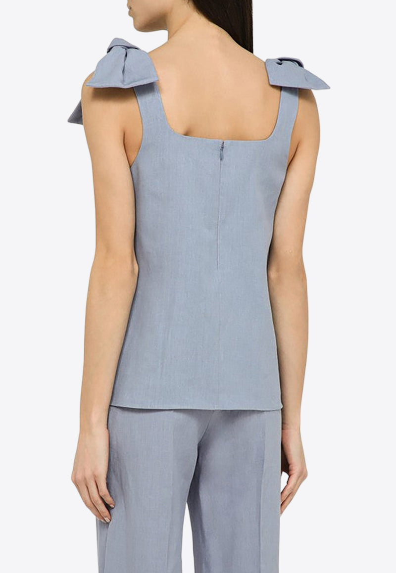 Chloé Bow-Detailed Tank Top Blue CHC24SHT28130/O_CHLOE-4E0