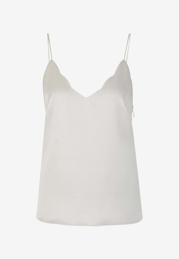 Chloé X Atelier Jolie Sleeveless Silk Top CHC24SHT82106113 WHISPER WHITE