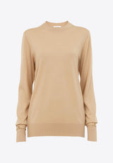 Chloé Crewneck Wool Sweater CHC24SMP1166124P HOT SAND