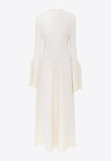 Chloé Wool Rib-Knit Maxi Dress CHC24SMR03550107 ICONIC MILK