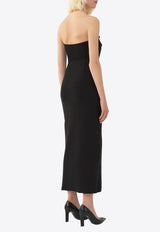 Chloé Strapless Bow Midi Dress CHC24SMR08580001 BLACK