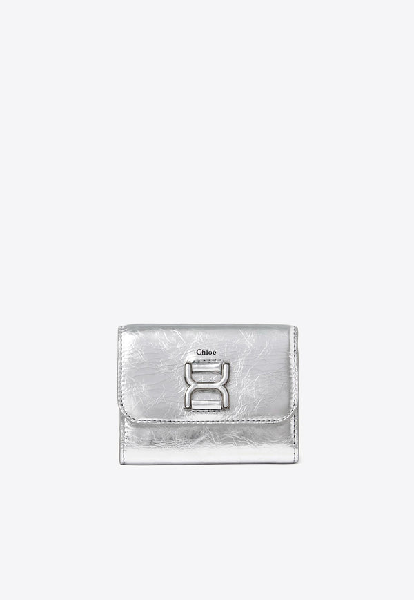 Chloé Small Marcie Tri-fold Wallet  CHC24SP099L919DL SILVER