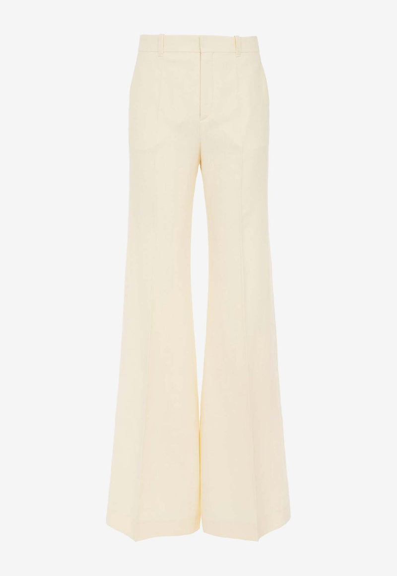 Chloé Low-Waist Flared Pants CHC24SPA06130103 COCONUT MILK