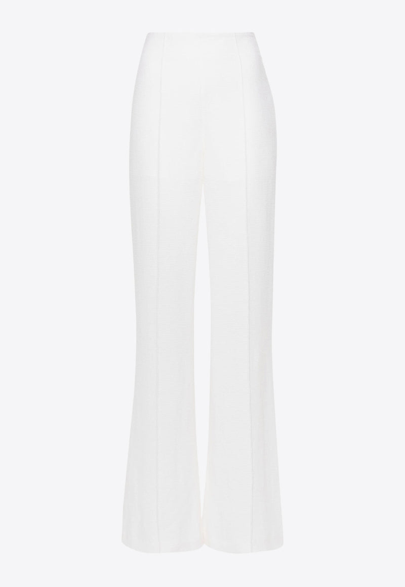 Chloé Cashmere Straight-Leg Pants CHC24SPA46169112 EDEN WHITE