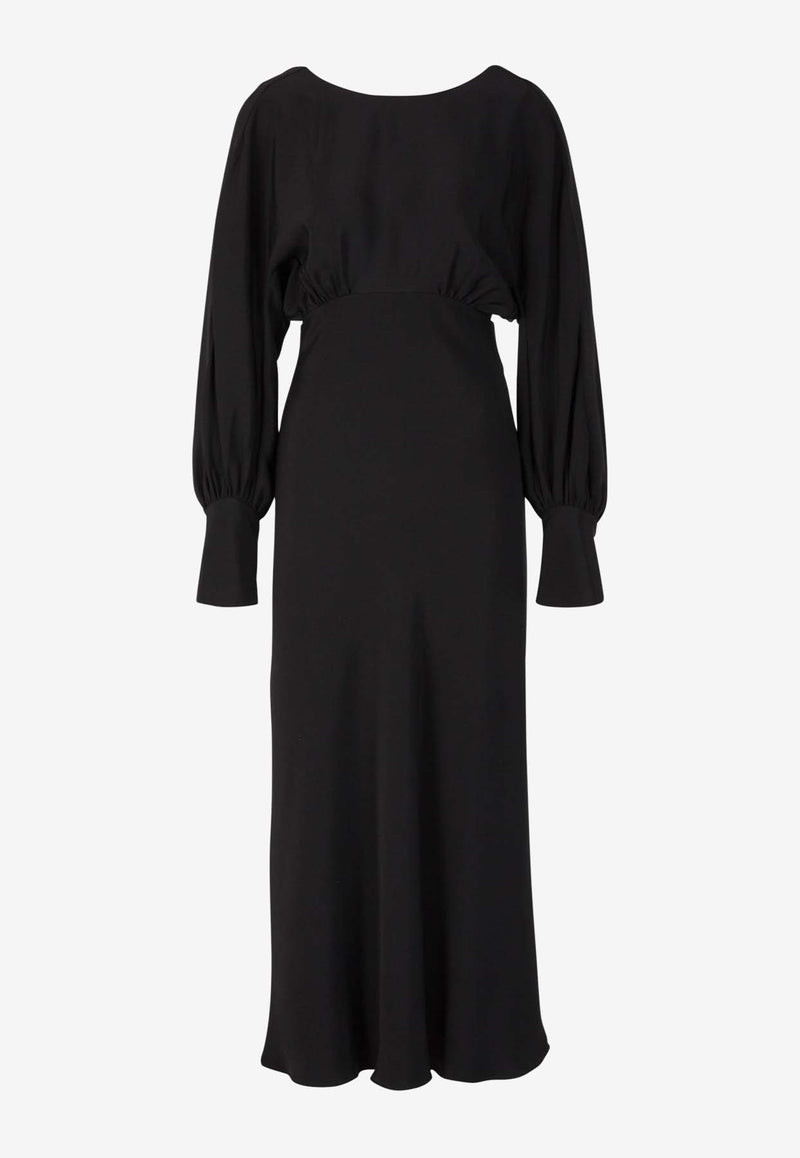 Chloé X Atelier Jolie Silk Maxi Dress CHC24SRO78013001 BLACK