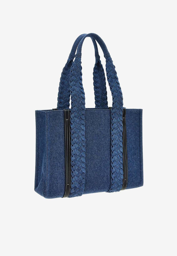 Chloé Small Woody Denim Tote Bag CHC24SS383M4845D DENIM