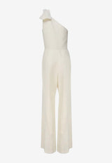 Chloé One-Shoulder Jumpsuit CHC24SSL01130103 Coconut Milk