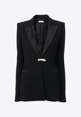 Chloé Arrow-Brooch Wool Blazer CHC24SVE06068001 BLACK