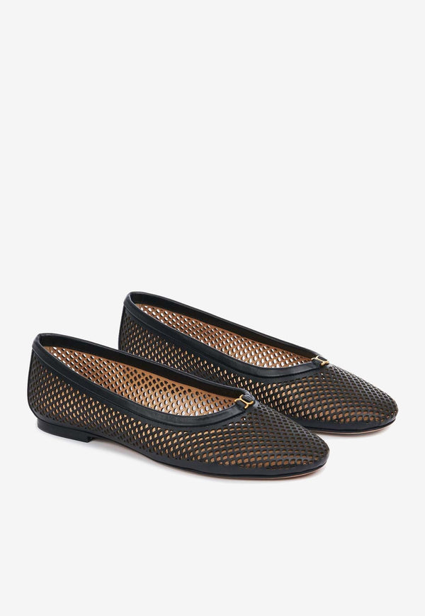 Chloé Marcie Ballerina Flats in Leather CHC24U973KM001 Black