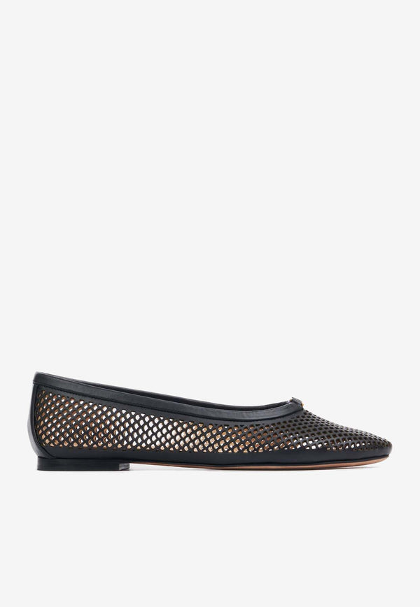 Chloé Marcie Ballerina Flats in Leather CHC24U973KM001 Black