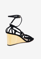 Chloé Rebecca 70 Wedge Sandals CHC24U989DQ001 Black