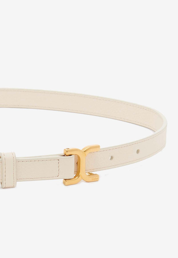 Chloé Marcie Leather Belt CHC24UC050MAR110 MISTY IVORY