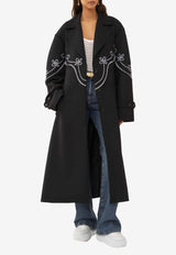 Chloé Wool Trench-Style Midi Coat CHC24UMA02076001 Black