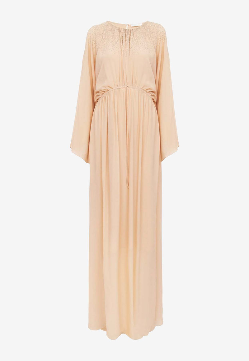 Chloé Sequin-Embellished Maxi Dress CHC24URO470026K7 Rose Dust