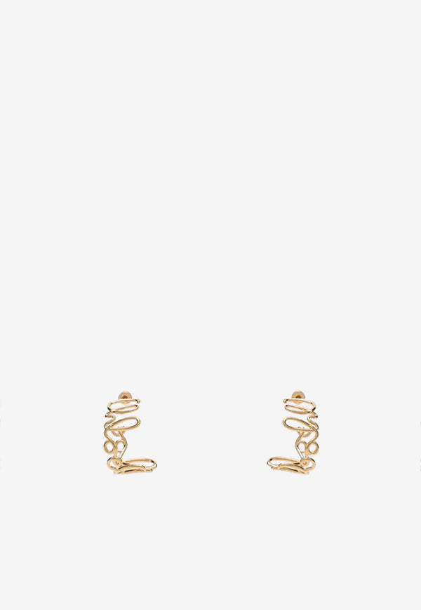 Chloé Iconic Signature Hoop Earrings Gold CHC24WFE04CB7/Q_CHLOE-9DC