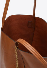 Chloé Large Spin Tote Bag in Grained Leather Brown CHC25SS810N84/Q_CHLOE-26M