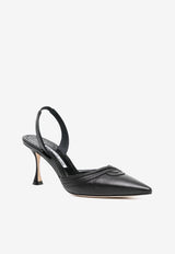 Manolo Blahnik Chongasli 70 Slingback Pumps CHONGASLI 70 BLACK 0015 1357-0002 Black