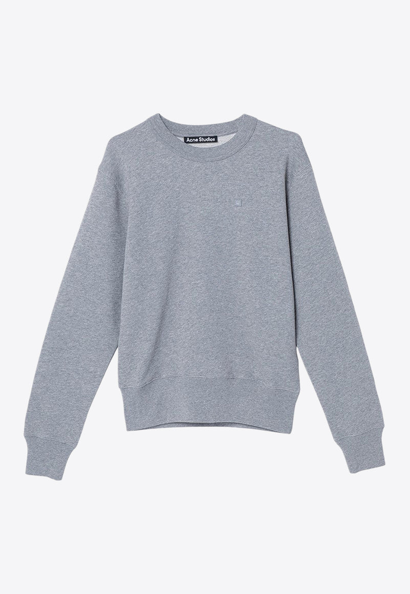 Acne Studios Kids Boys Face Patch Sweatshirt Gray CI0173WO/P_ACNE-X92