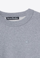 Acne Studios Kids Boys Face Patch Sweatshirt Gray CI0173WO/P_ACNE-X92