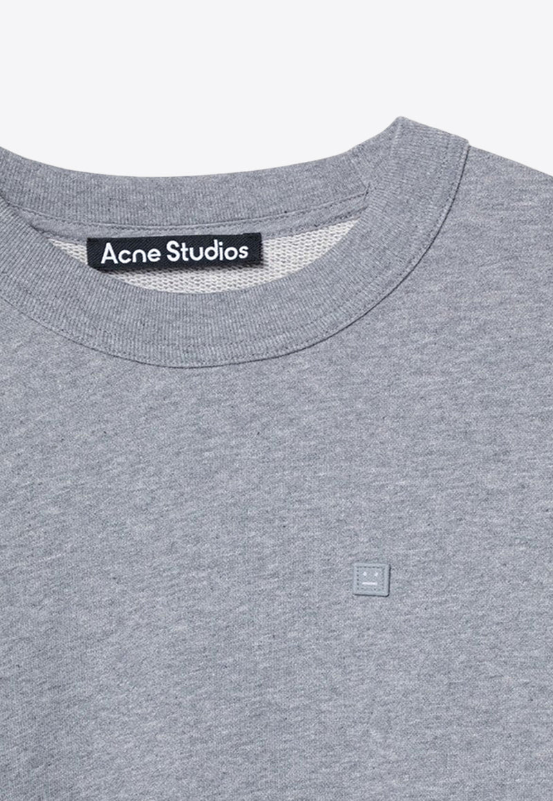 Acne Studios Kids Boys Face Patch Sweatshirt Gray CI0173WO/P_ACNE-X92