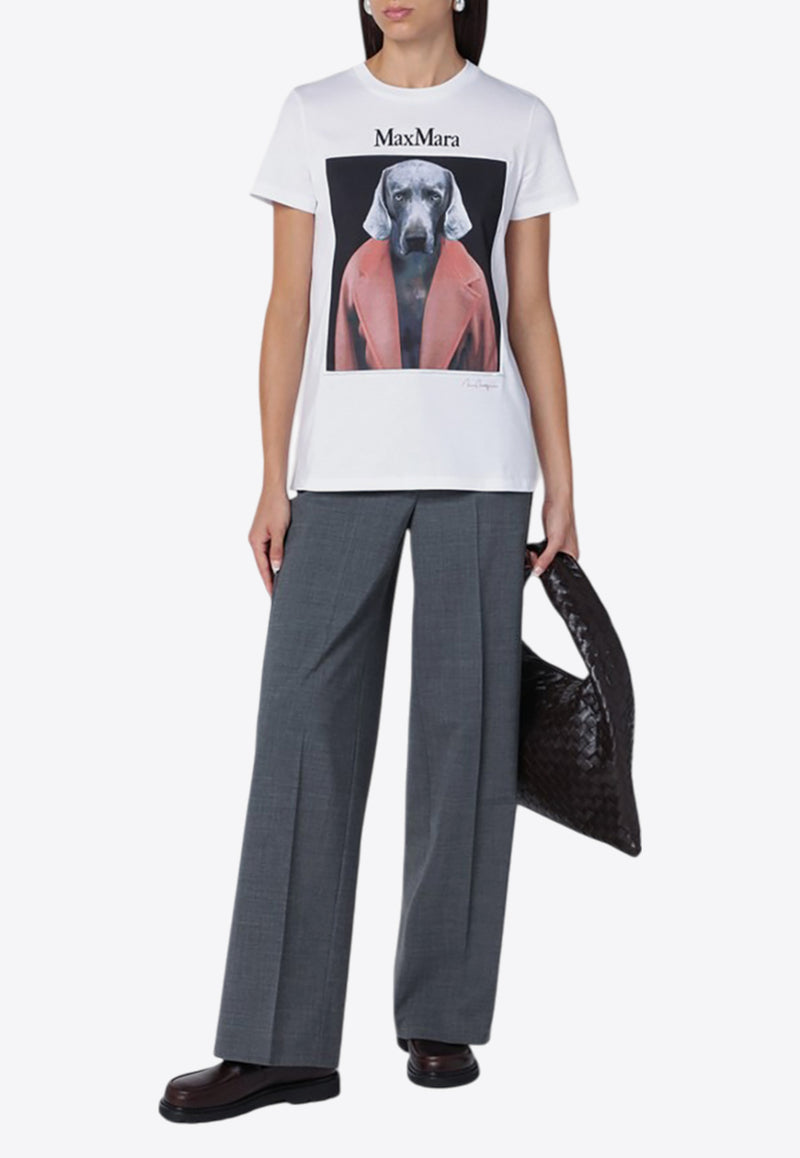 Max Mara Cipria Graphic Print T-shirt White CIPRIACO/P_MAXM-012