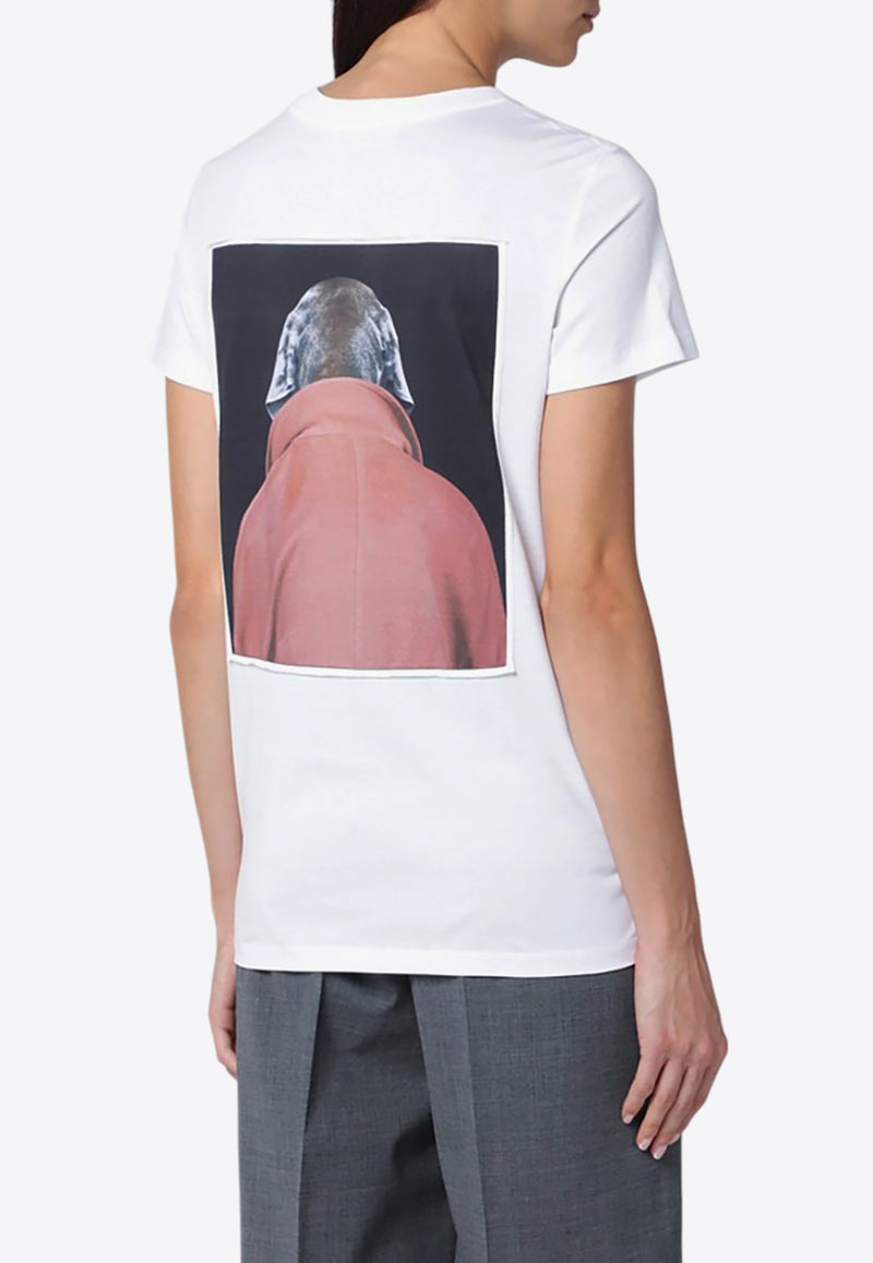 Max Mara Cipria Graphic Print T-shirt White CIPRIACO/P_MAXM-012