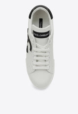 Dolce 
Gabbana Portofino DG Logo Leather Sneakers White CK1545AC330/P_DOLCE-89697