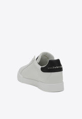 Dolce 
Gabbana Portofino DG Logo Leather Sneakers White CK1545AC330/P_DOLCE-89697