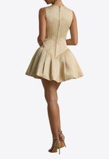 Club L London Bramble Puffball-Skirt Mini Dress CL134593025IVORY