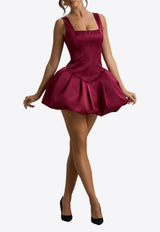 Club L London Bramble Puffball-Skirt Mini Dress CL134593101RED