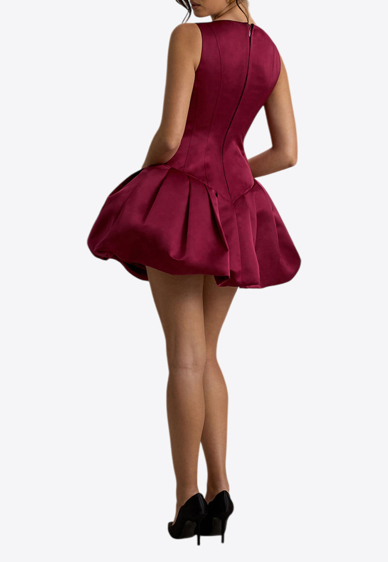 Club L London Bramble Puffball-Skirt Mini Dress CL134593101RED