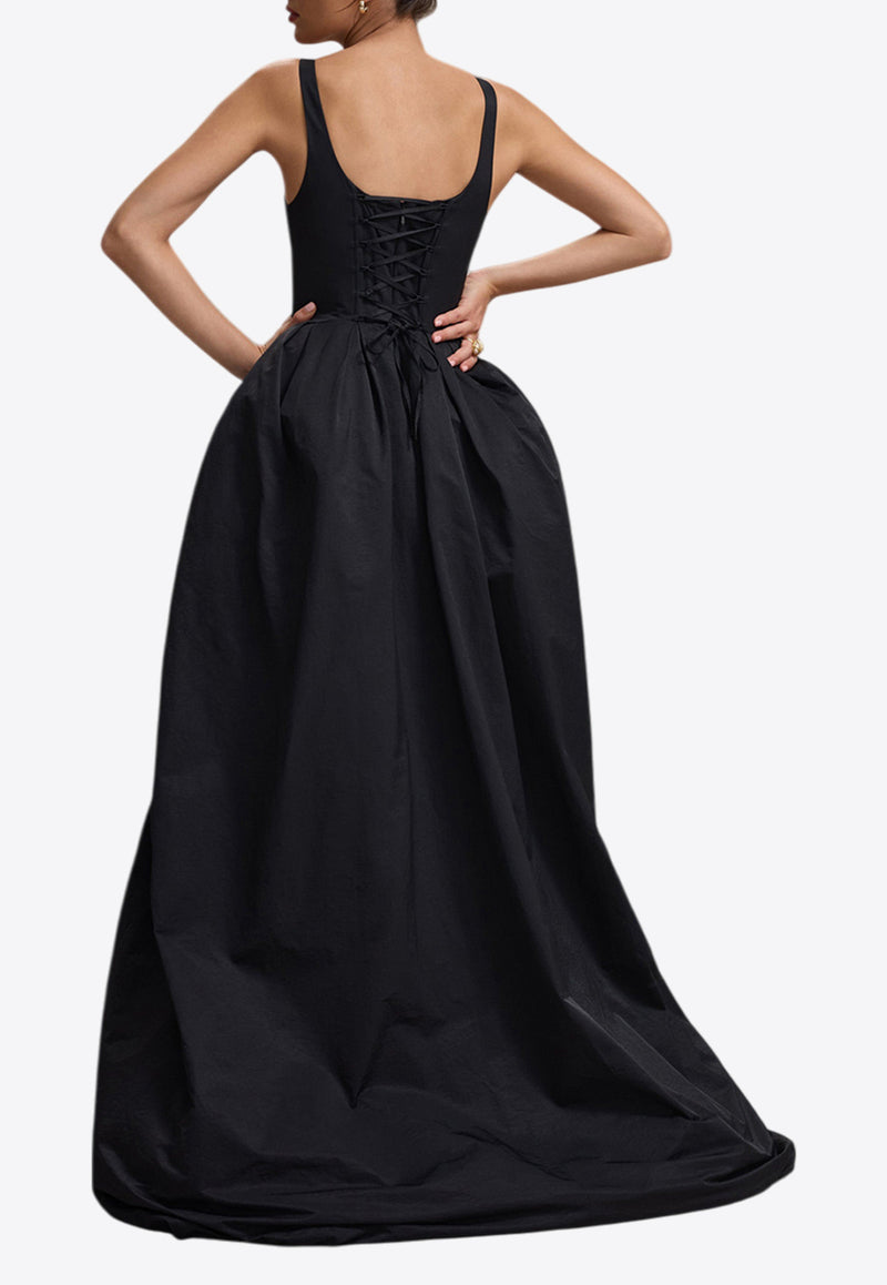 Club L London Infinite Strappy Taffeta Maxi Dress CL134659002BLACK