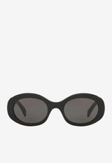 Celine Oval Acetate Sunglasses CL40194UBLACK