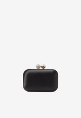 Jimmy Choo Cloud Pearl and Crystal Clutch in Satin CLOUD TLL BLACK