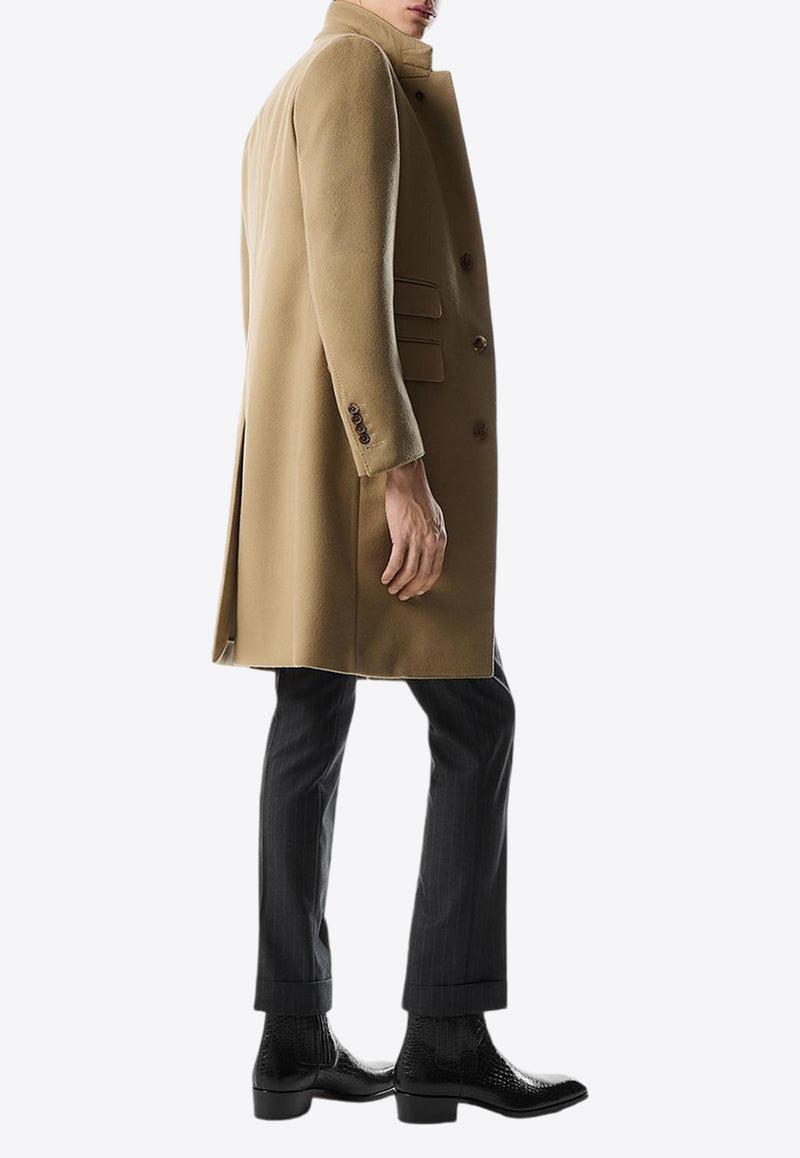 Tom Ford Wool Cashmere Single-Breasted Coat CLTN12-WHS09 JB112 Beige