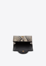 Balmain B-Buzz Snakeskin Leather Wallet CN1NN216LFPCANIMAL PRINT