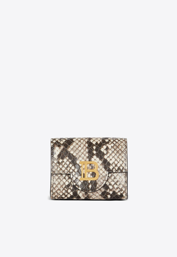 Balmain B-Buzz Snakeskin Leather Wallet CN1NN216LFPCANIMAL PRINT