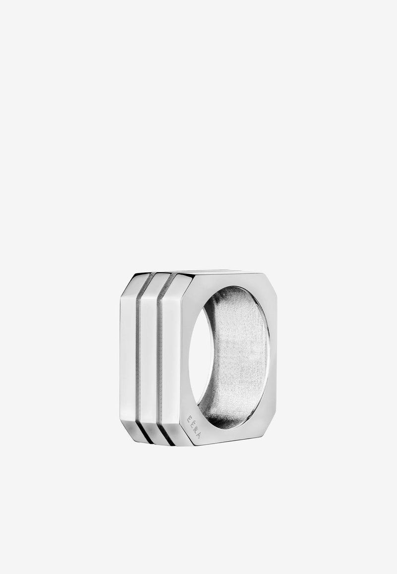 EÉRA Candy Triple Ring in 18-karat White Gold Silver CNRIPL02U1