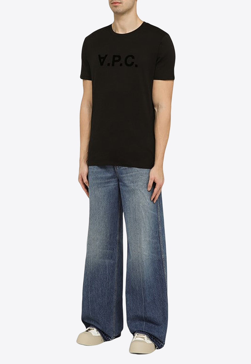 A.P.C. Logo Print Crewneck T-shirt Black COBQX-H26943CO/O_APC-LZZ