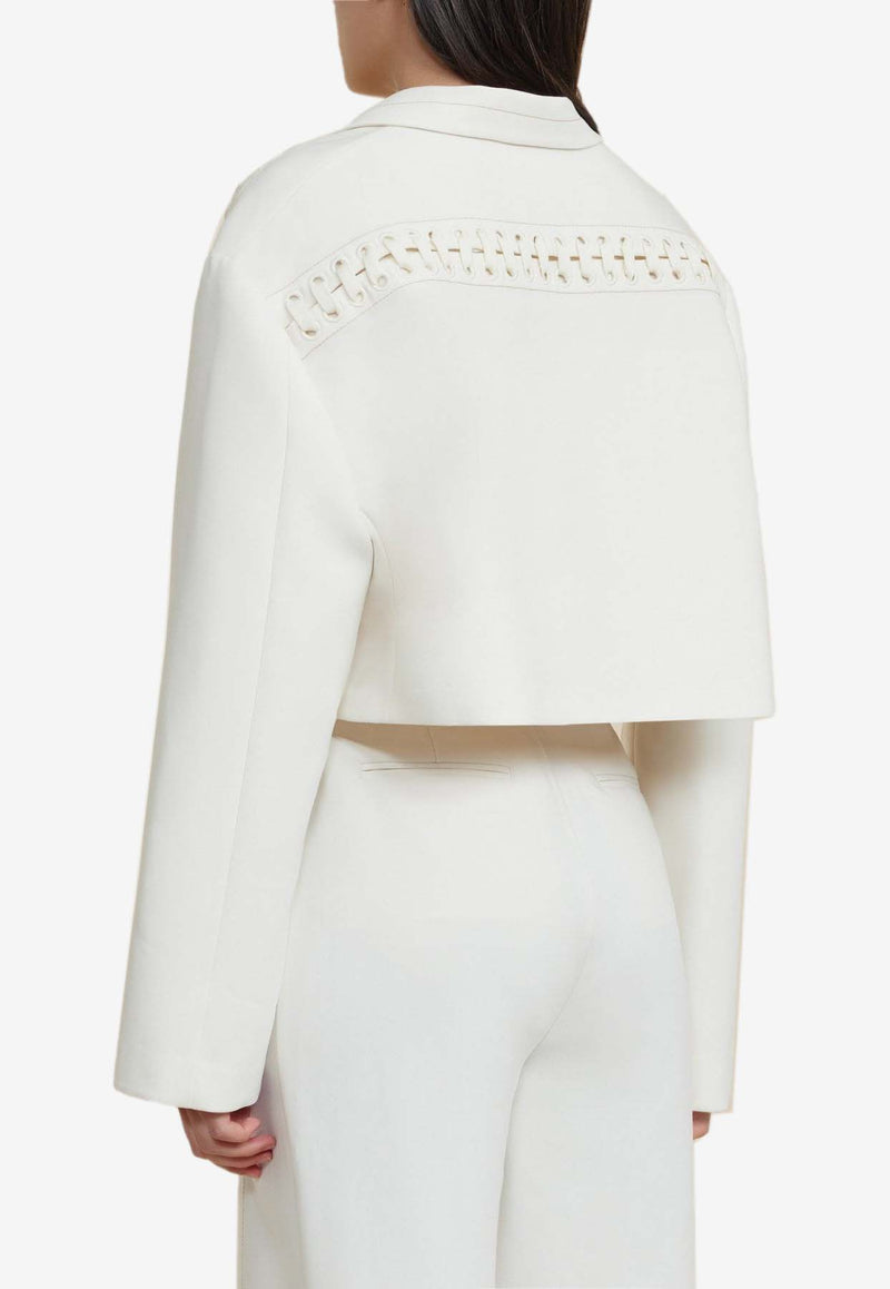 Acler Haywood Cropped Blazer Cream