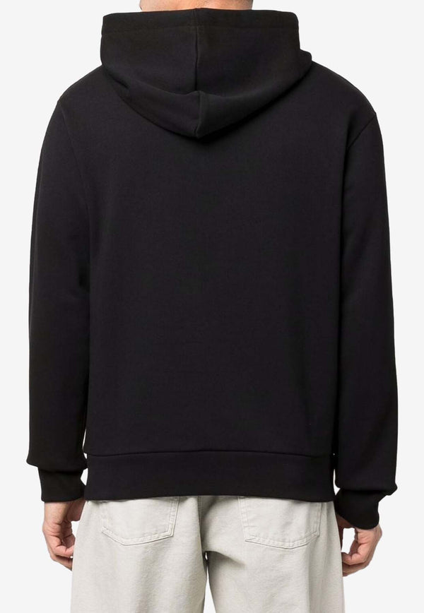 A.P.C. Larry Logo Print Hooded Sweatshirt Black COEIP-H27622BLACK