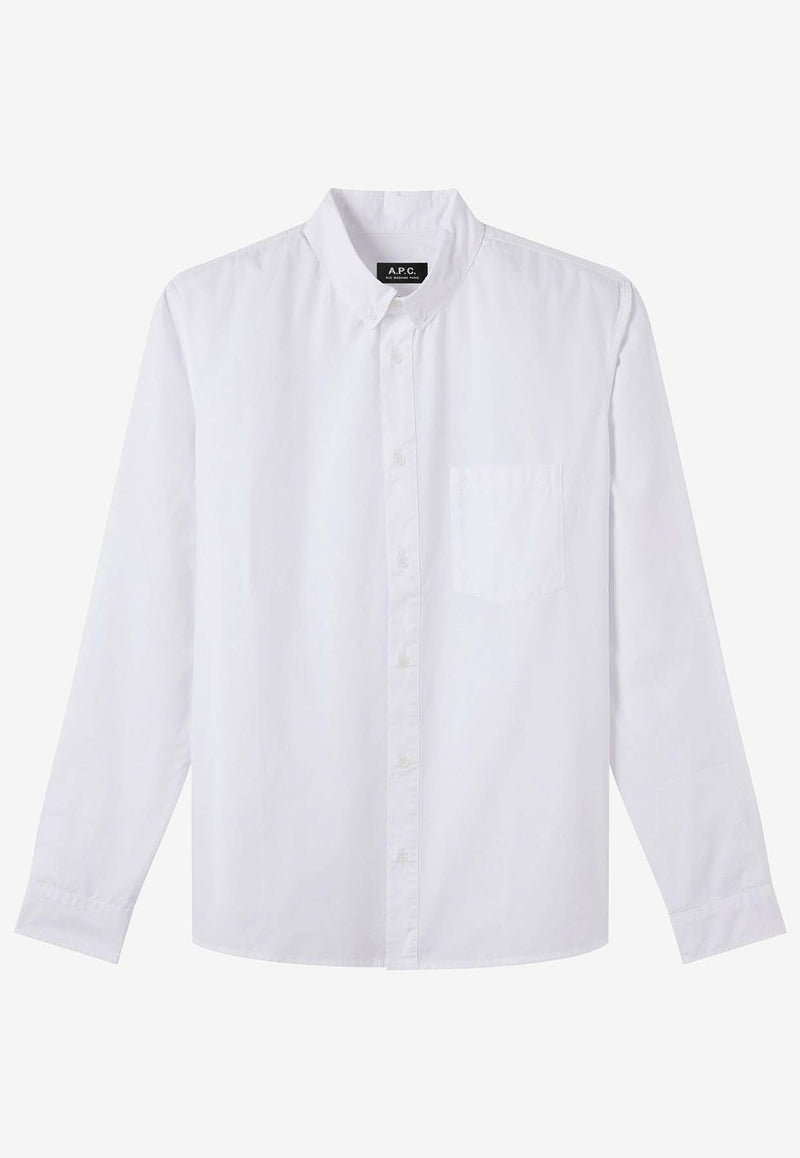 A.P.C. Edouard Long-Sleeved Shirt White COEVD-H12509WHITE