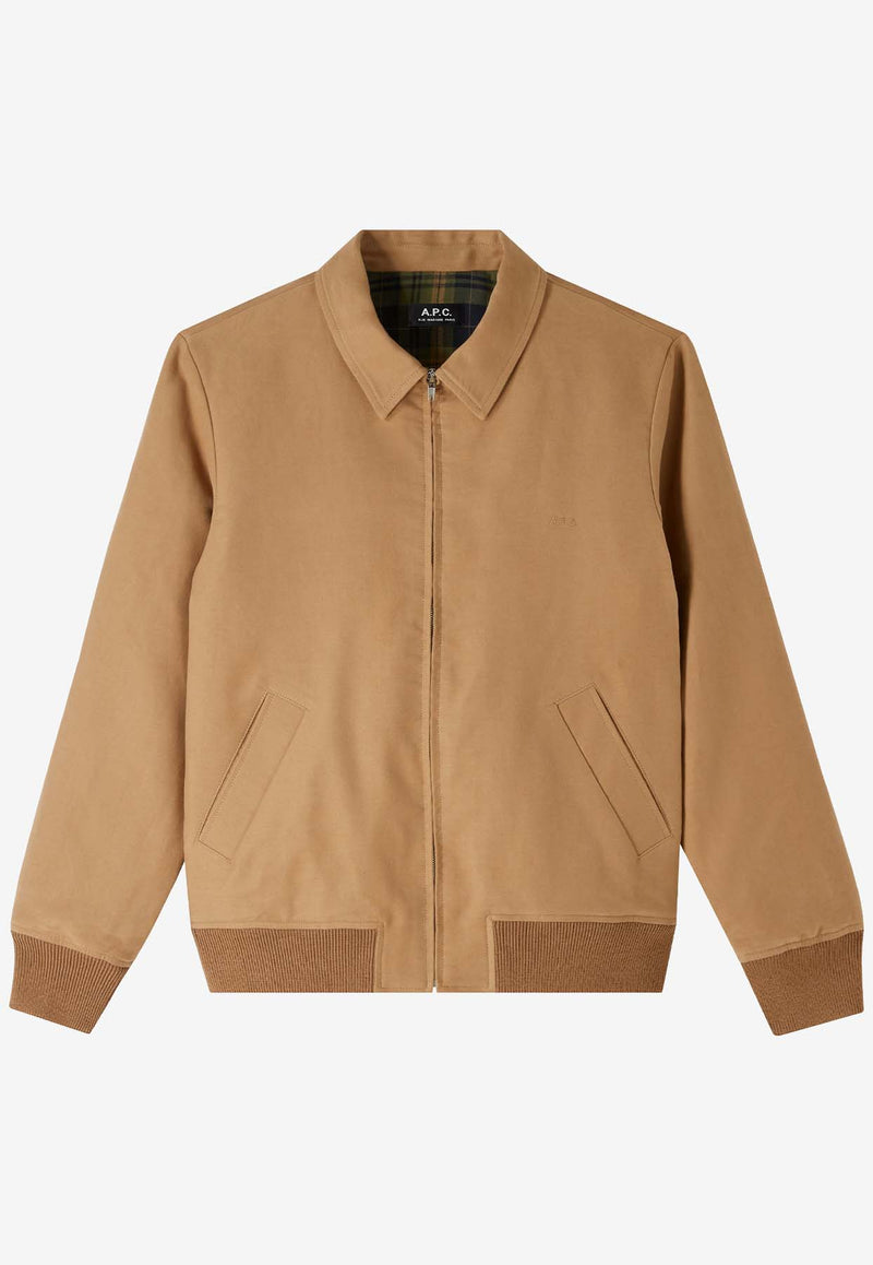 A.P.C. Gilles Zip-Up Jacket COHAK-H02706BEIGE