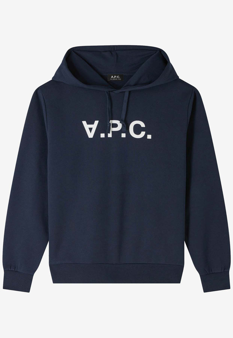 A.P.C. Logo Hooded Sweatshirt COHBN-M27908NAVY