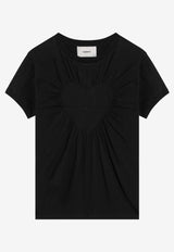 Coperni Heart Embellished Crewneck T-shirt Black COPJS01F5011CO/Q_COPE-BLK