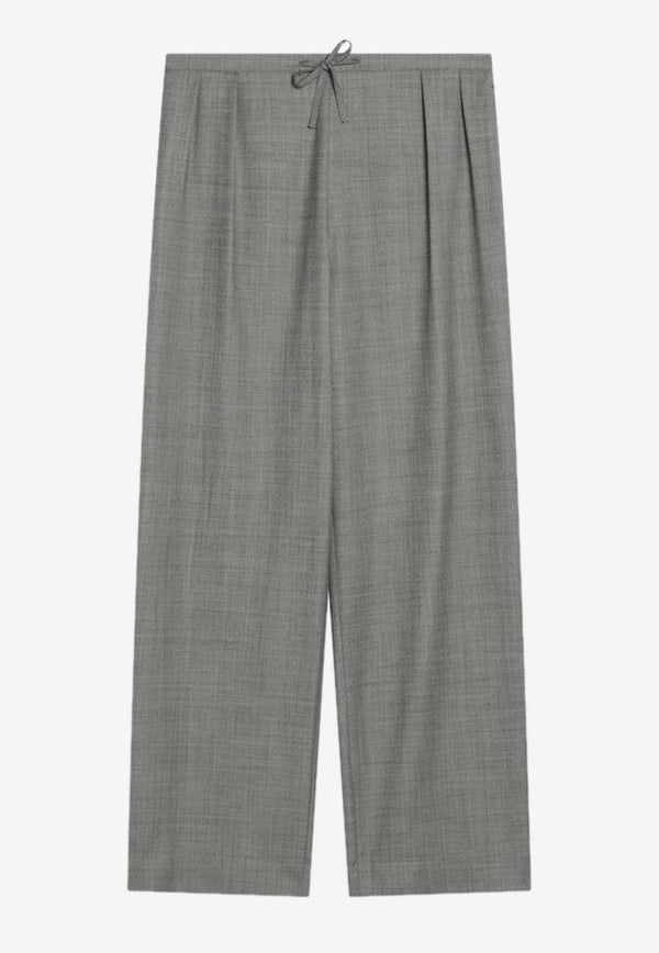 Loulou Studio Drawstring Tailored Pants Gray COVEWO/Q_LOULO-AN