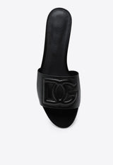 Dolce 
Gabbana DG Logo Leather Slippers Black CQ0436AY329/Q_DOLCE-80999