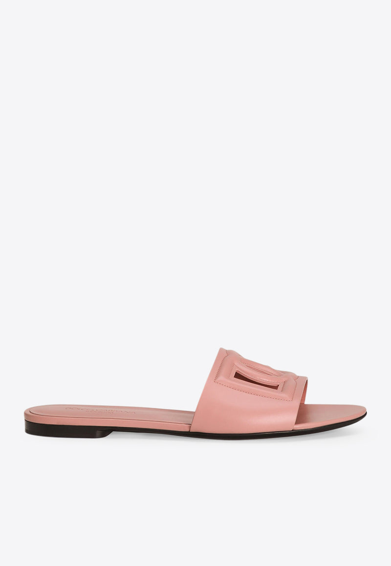 Dolce 
Gabbana Bianca DG Logo Slides Pink CQ0436 AY329 80405