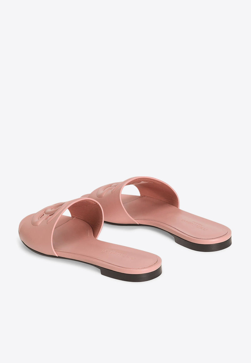 Dolce 
Gabbana Bianca DG Logo Slides Pink CQ0436 AY329 80405